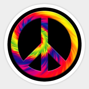 Tie Dyɛ Peace Symbol Sticker